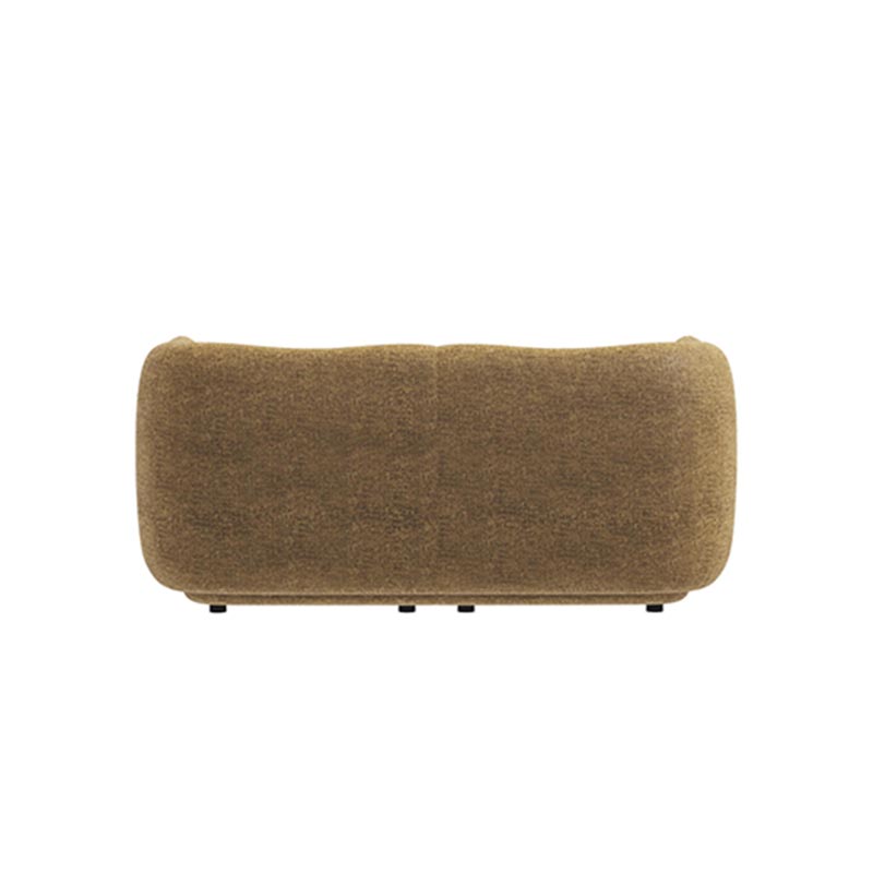 Living Room Furniture Cozy Light - Brown Two - Person Wave - design Sofa, Ideal for Intimate Conversations