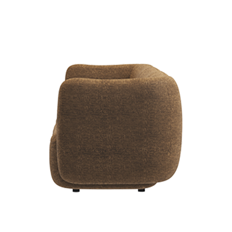 Living Room Furniture Opulent Brown Three - Seater Wave - inspired Sofa, Redefine Your Living Room Luxury