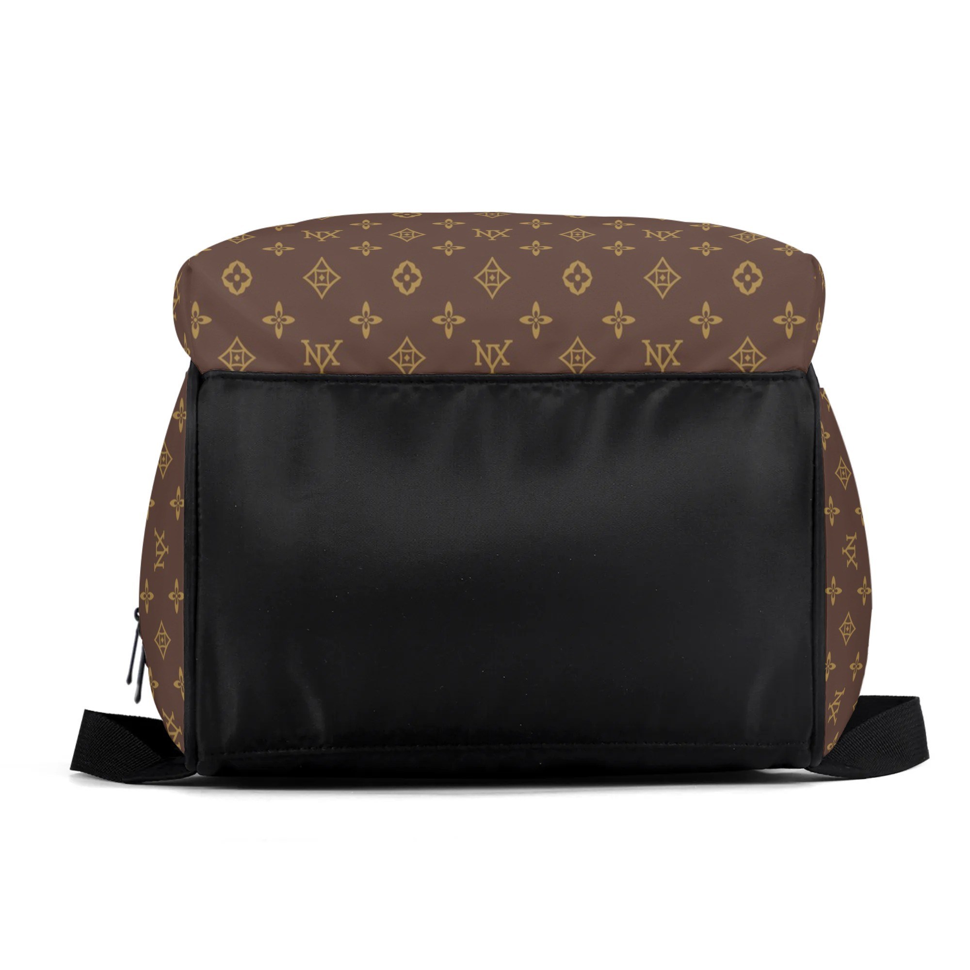 NXY top quality luxury backpack Women PU backpacks bookbags back packs womens fashion all-match Large capacity brown flower school bag with dust bag