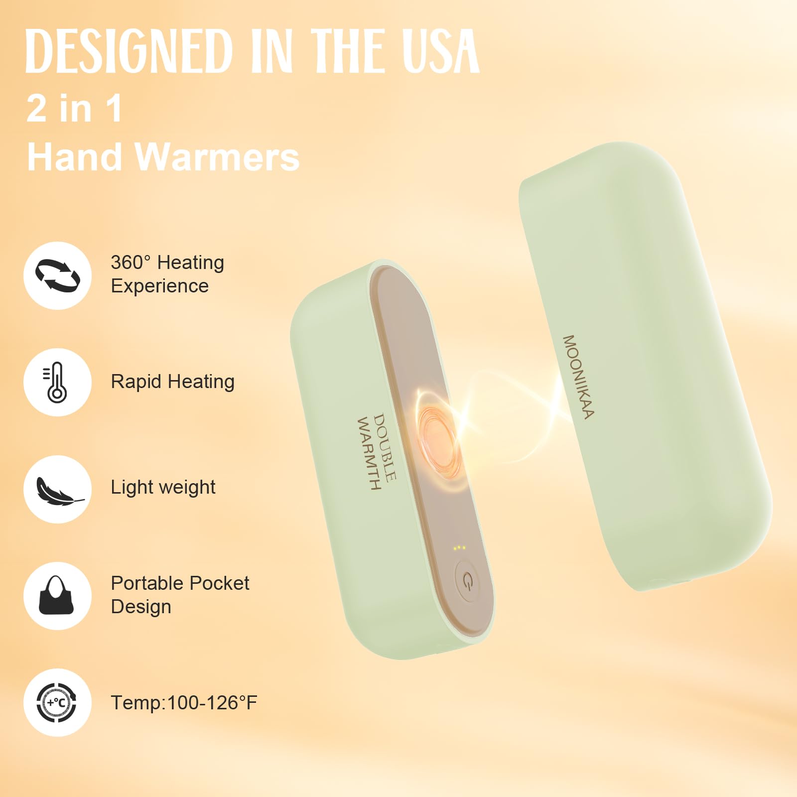 TYPE-C Portable Rechargeable Heating Pad - Adjustable Warmth Settings w/ Long-lasting Battery Life-A401