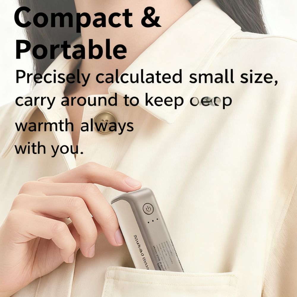 YOSHENMO Portable Hand Warmer with 3 - Gear Temperature Adjustment, 3000mAh Long - Lasting Battery & USB - C Charging-A404