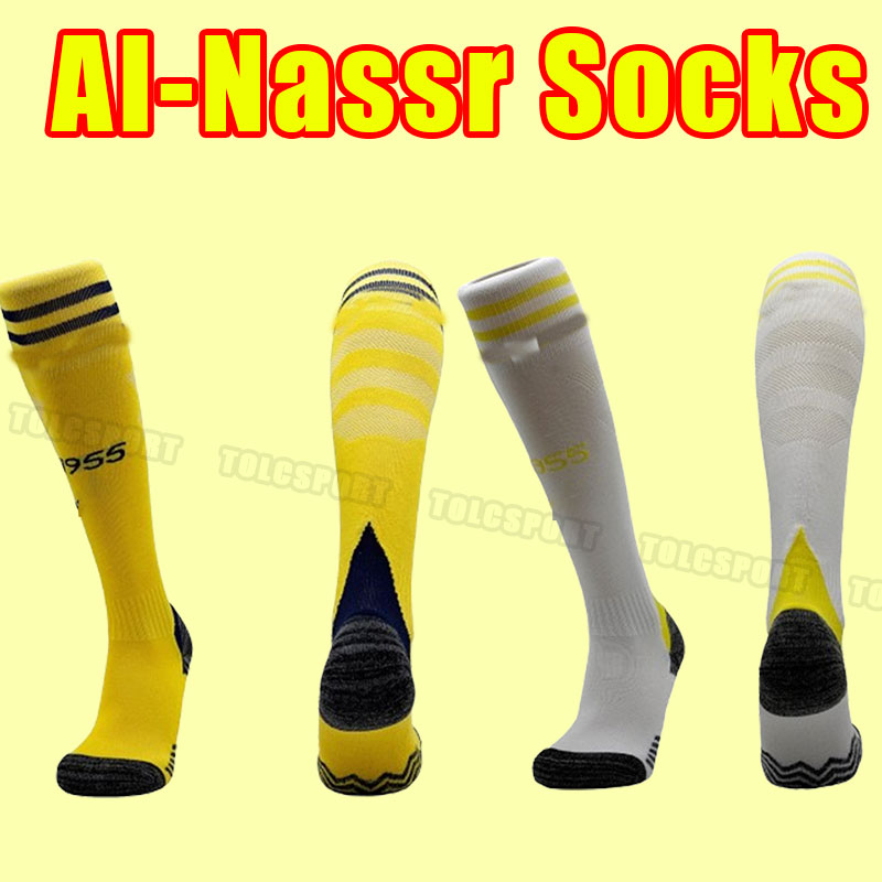 Al Nassr FC soccer socks 2025 2026 Home away Ronaldo MANE 25 26 CR7 Gonzalo Martinez Talisca Ghislain Konan Vincent Aboubakar Al-Nassr men KIDS child adult