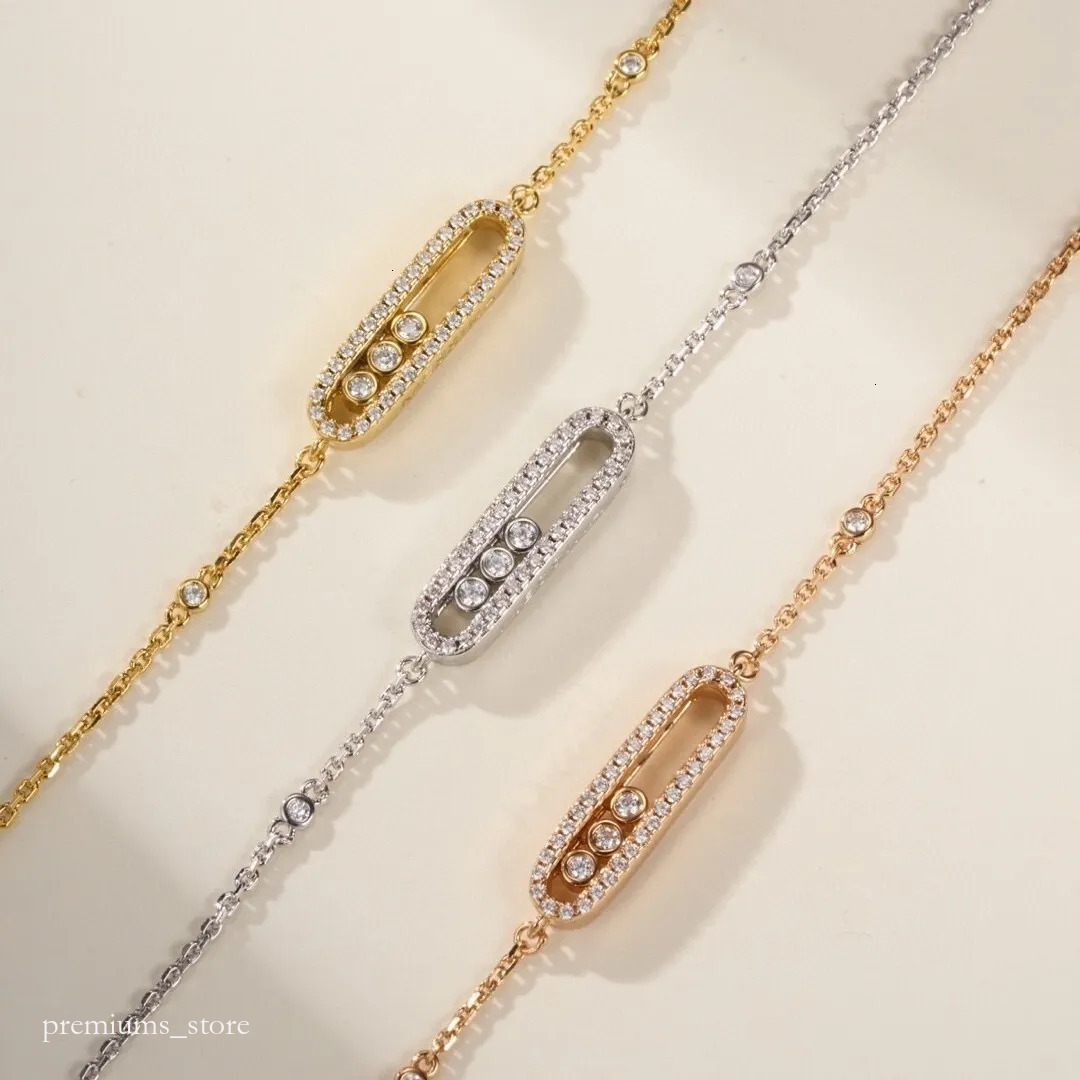 Necklace Messikass Designer Advanced Precision Edition Three Dia Dynamic Necklace With Full Dia Sliding Elegant Charm Messinecklace 121