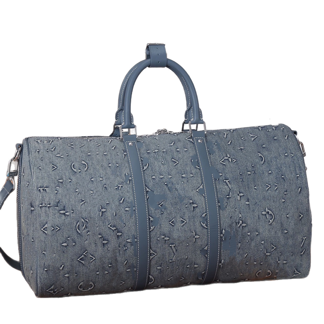 Light luxury denim embossed fashionable print European and American style crossbody bag handbag single shoulder unisex designer bag