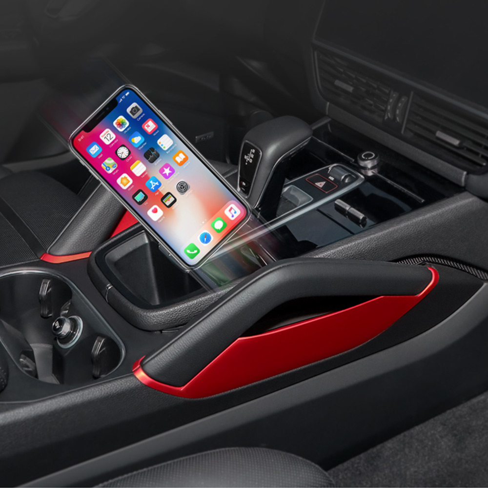 Car Center Console Armrest Side Storage Box Mobile Phone Box Holder Organizer Cover Trim For Porsche Cayenne 2018-2026 Car Accessories