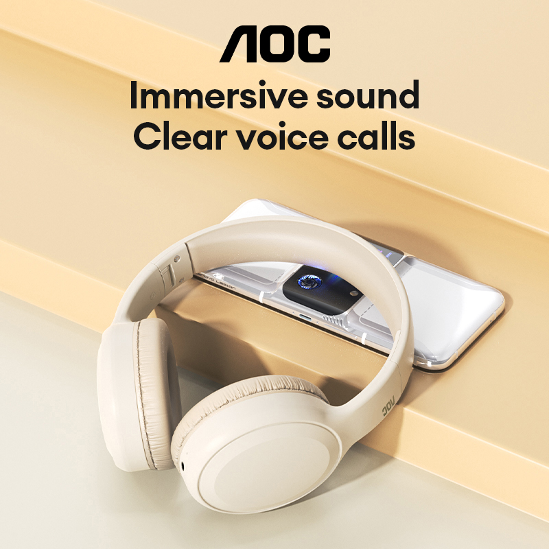 AOC Head Mounted Wireless Earphones ACH2521 Bluetooth Headphones Game Music Noise Cancelling Waterproof Sport Earbuds