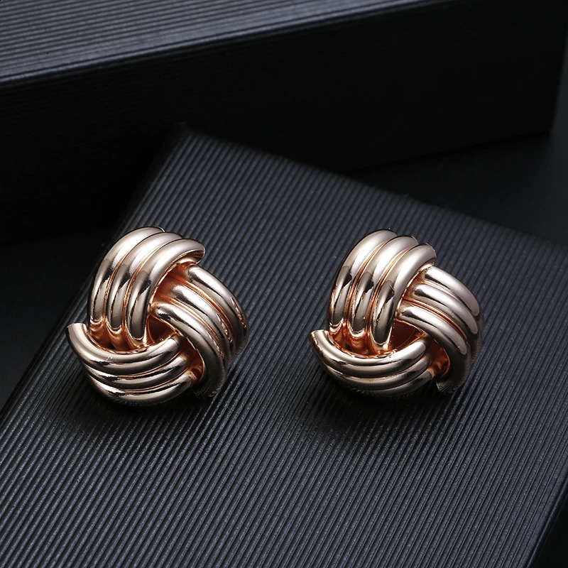 Vintage Non Pierced Clip on Earrings Ear Clips Gold Geometric Metal Earring for Women Wedding Party Bijoux Brincos Jewelry 250920