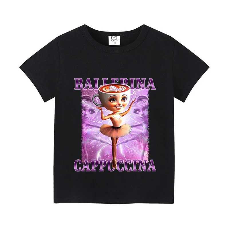 Italian Brainrot Animals Kids Tshirt Cappuccino Assassino Short Sleeve Tops for Kids Funny Meme Cute Tee Summer Clothing Z250919