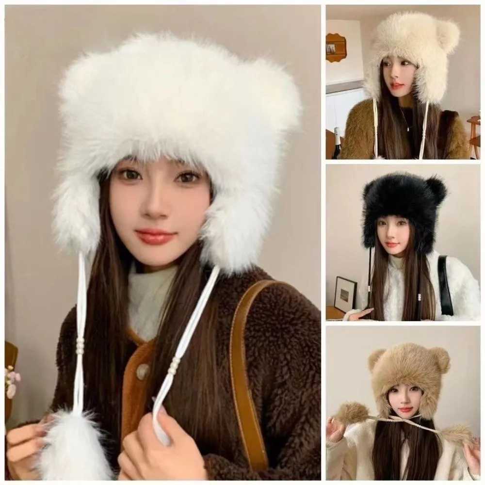 New P Warm Hat Warm Fluffy Fur Pr C Coldproof Windproof Ear Protection Hat for Outdoor Cycling Skiing Y250920