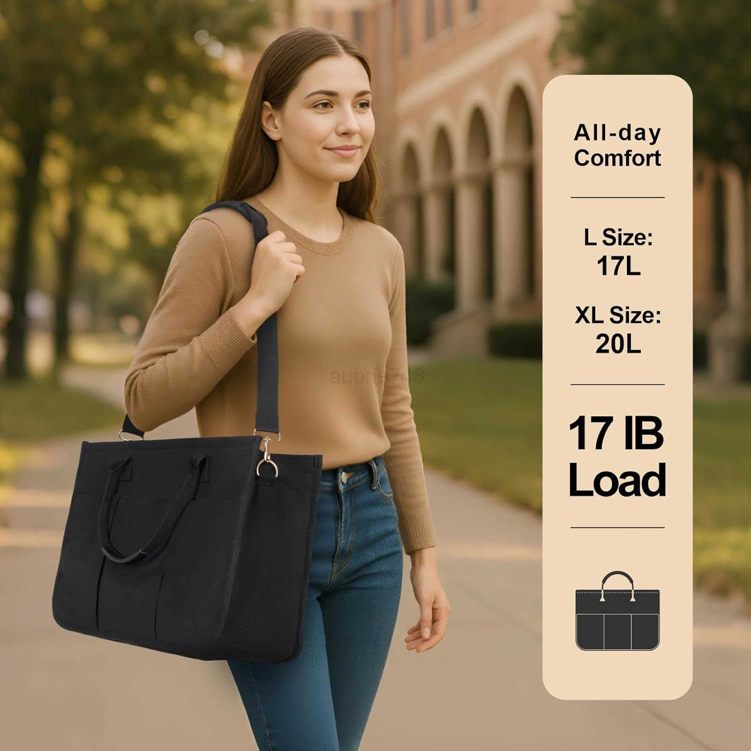 College Tote Bag for School Large Canvas Teacher Tote Clinical Nurse Bag for Women Nursing WorkZ250920