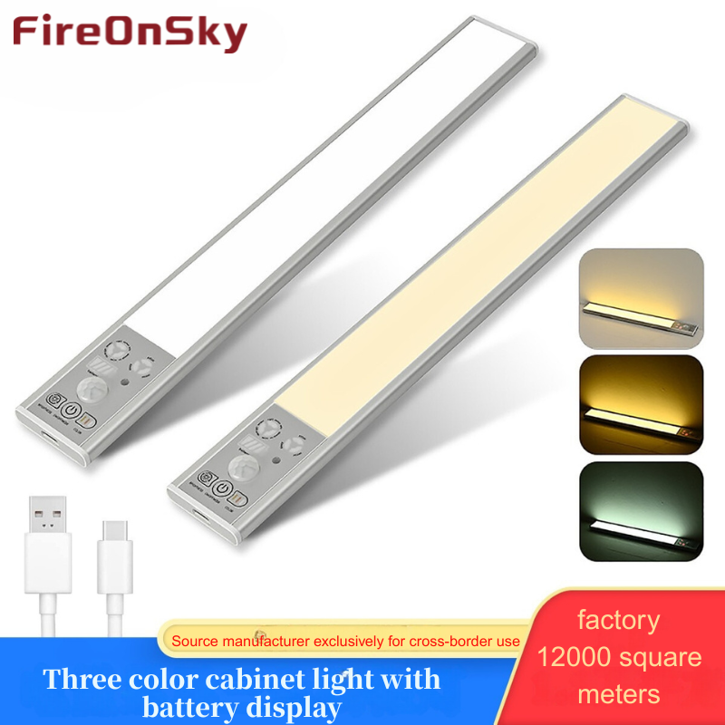Rechargeable Hanging Closet Lights: Built-in Sensors + Multiple Colors Perfect Fit For Home Office Use-HCP250