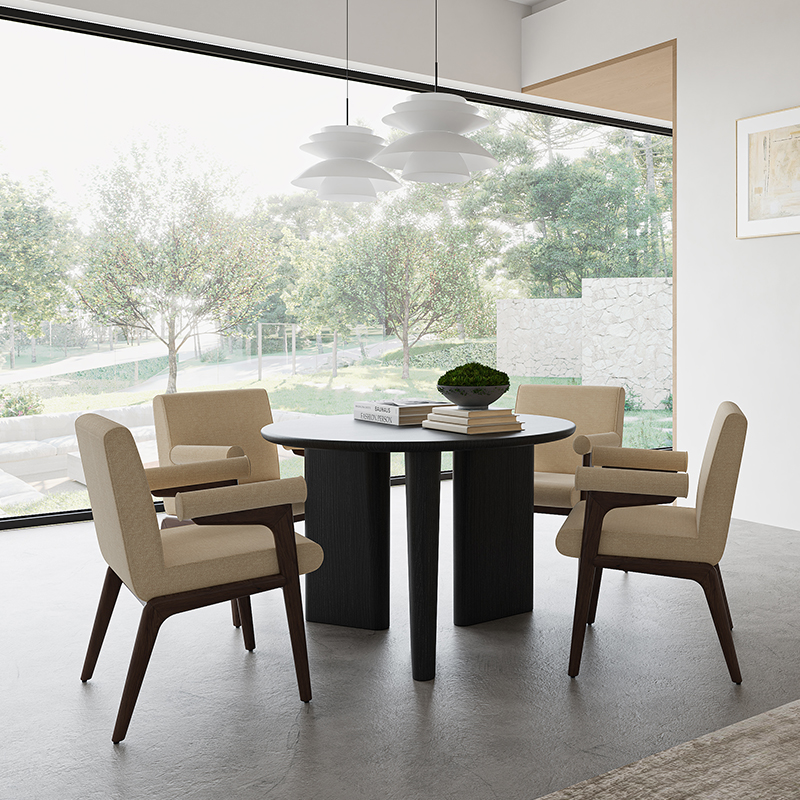 Living Room Furniture Minimalist Molecular - Design Round Dining Table, Ideal for Elegant Home Interiors