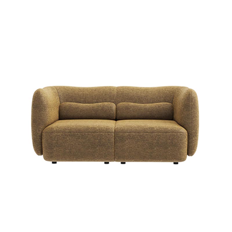 Living Room Furniture Cozy Light - Brown Two - Person Wave - design Sofa, Ideal for Intimate Conversations
