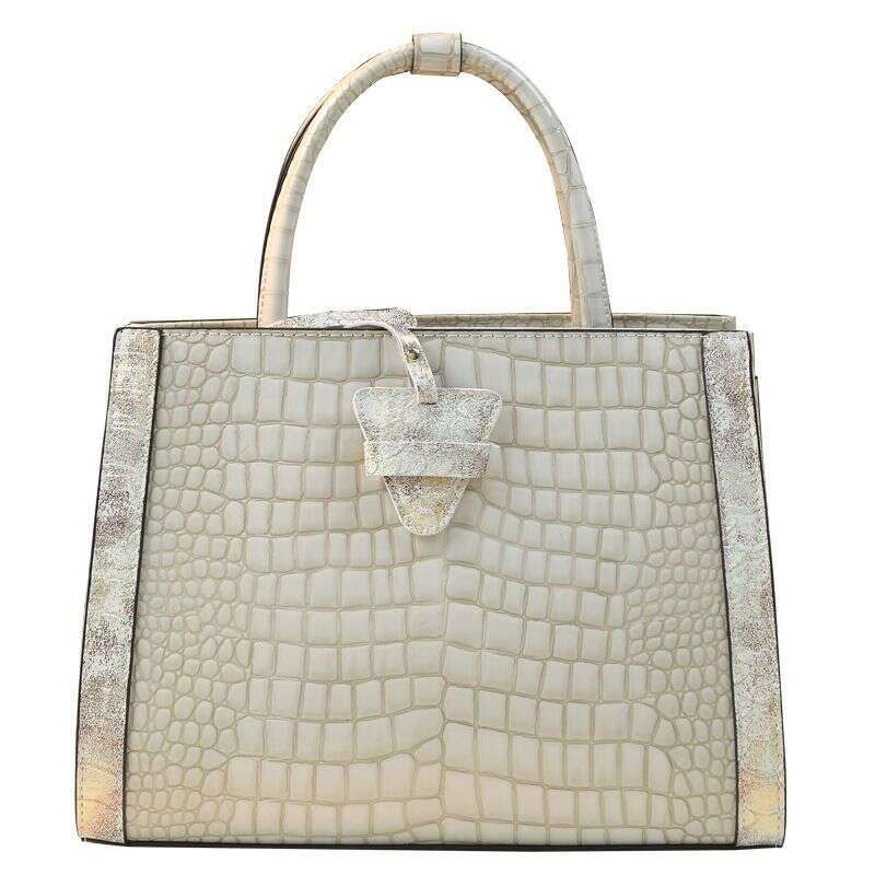Hong Kong Brand Tote 2024 New Fashionable And Versatile Crocodile Pattern Large Capacity Hand-Held Single Shoulder Mom