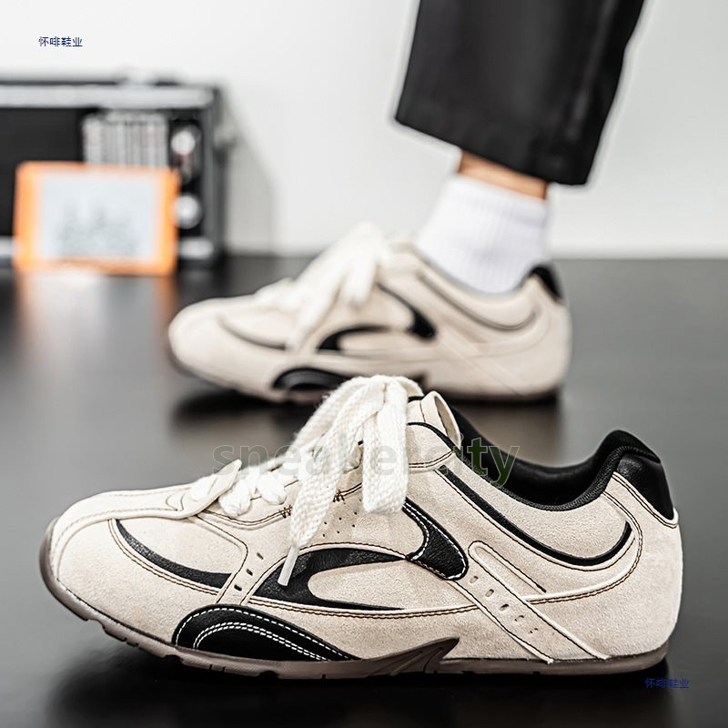 designer shoes sneakers casual retro brown mens trainers versatile stylish comfort daily durable racing suede mens shoes size 39-44