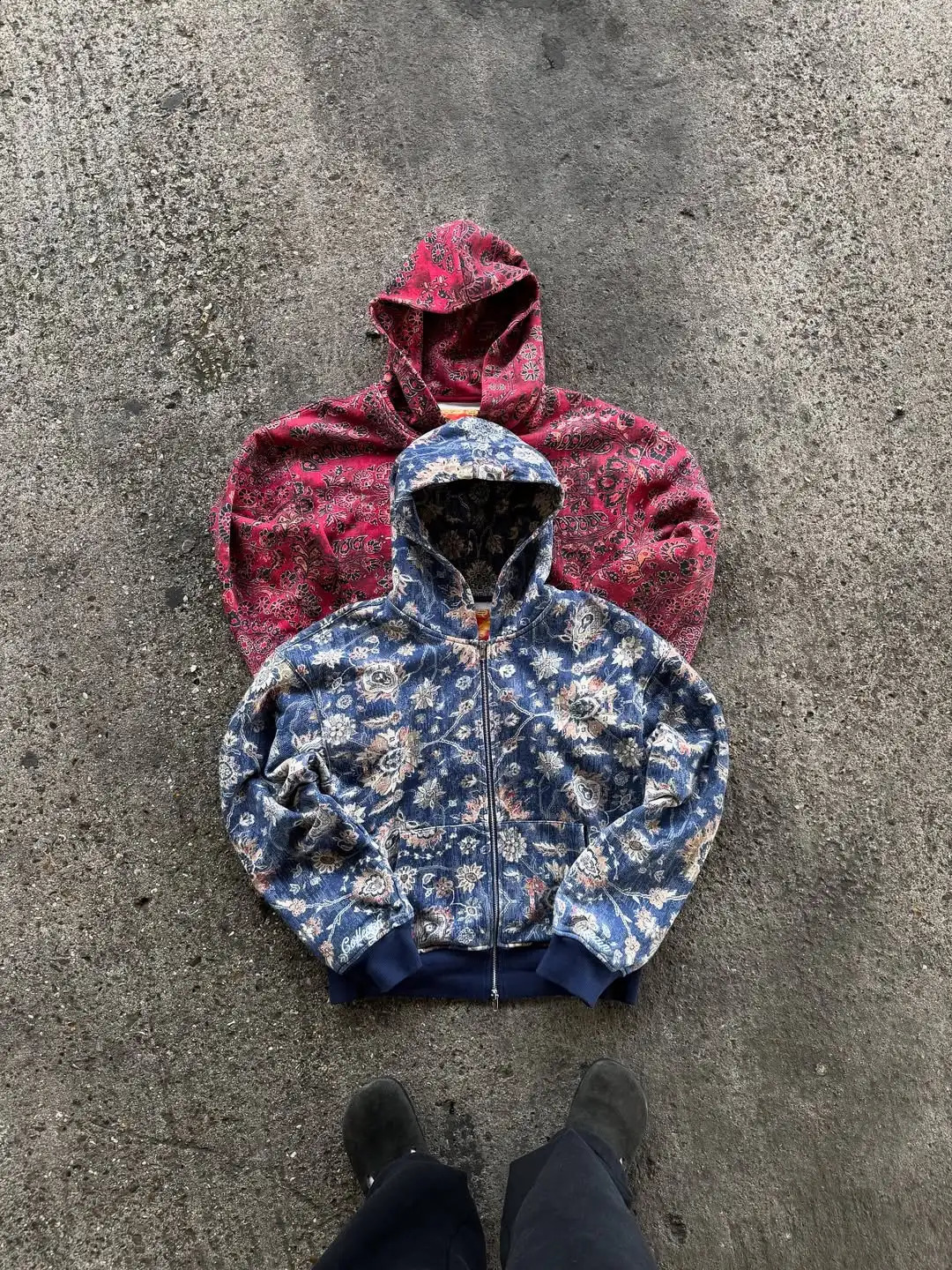 American Classic Full Pattern Printed Zipper Hoodie Y2K Harajuku Street Fashion Hip Hop Casual Couple Sports Hoodie 250920