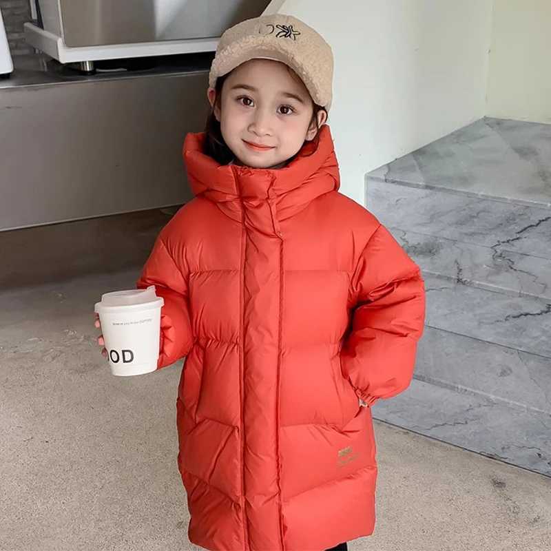 2025 Winter New Childrens Down Jacket 30C Windproof Boys Girls Thickened Thermal Lock Warm Coat Teenage Black Gold Outerwear X250920