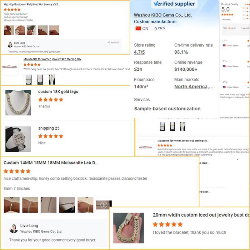 Hip Hop Fully Iced Out 925 Silver 16mm Width VVS baguette Moissanite Diamond Miami Cuban Chain Necklace