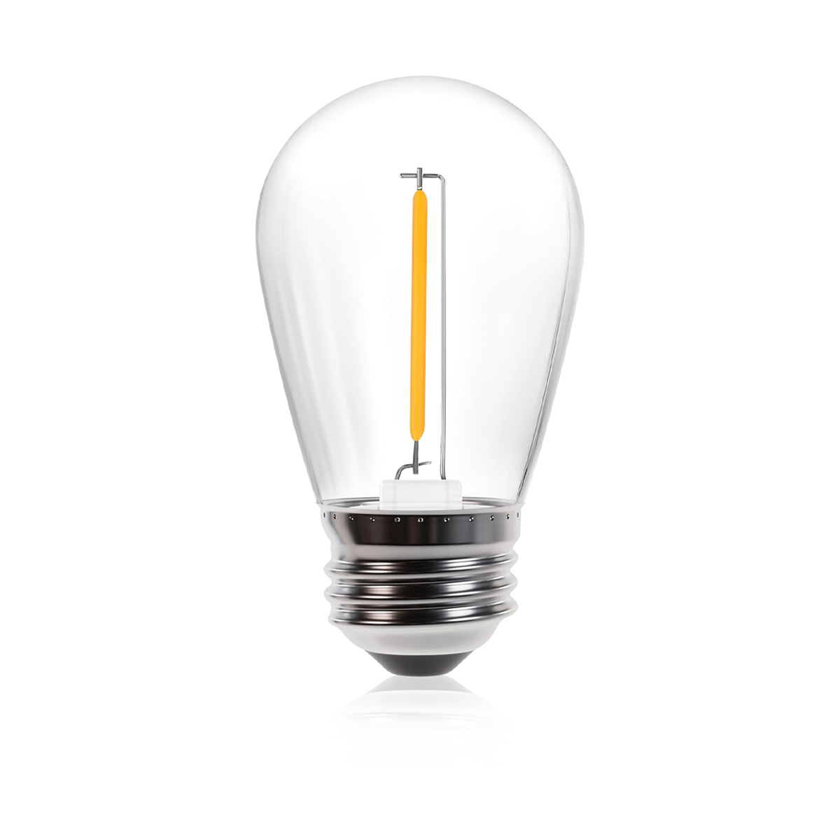 S14 E26 LED Plastic Bulb 0.6W 40LM, 60W Equivalent Warm White 2700K Decorative Light, 24-Pack Low Energy Consumption Bulbs for Sign Display Lighting-H