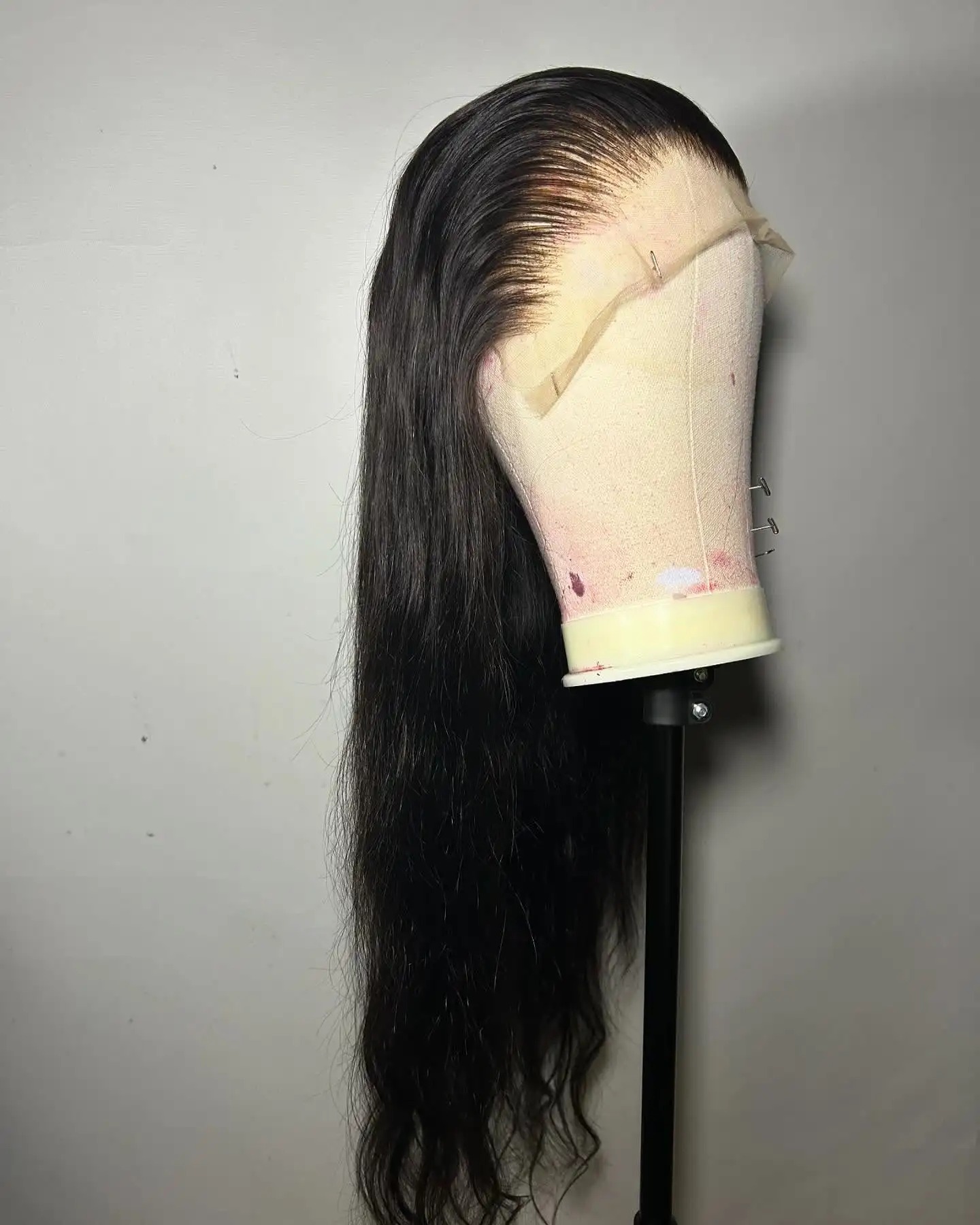 30 40 Inch 300 Density Black Straight 13X6 HD Lace Frontal Wig 13X4 Transparent Lace Front Wig Pre Plucked Human Hair For Women