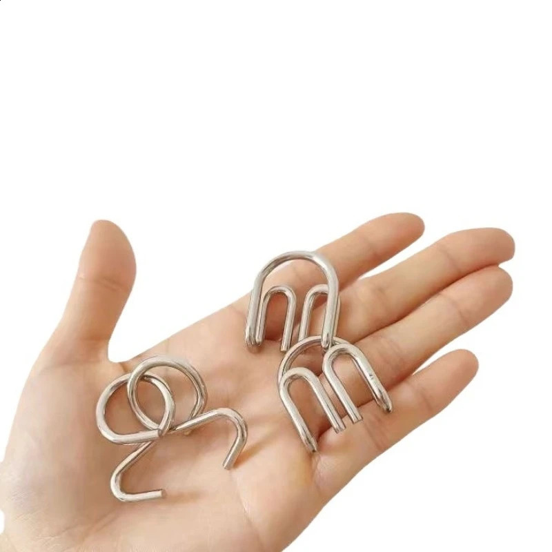 Nine link Metal Childrens Puzzle Toy Adult Ieisure Stress Reducing Intelligence Buckle 8piece Set With Detachable Buckle 250919
