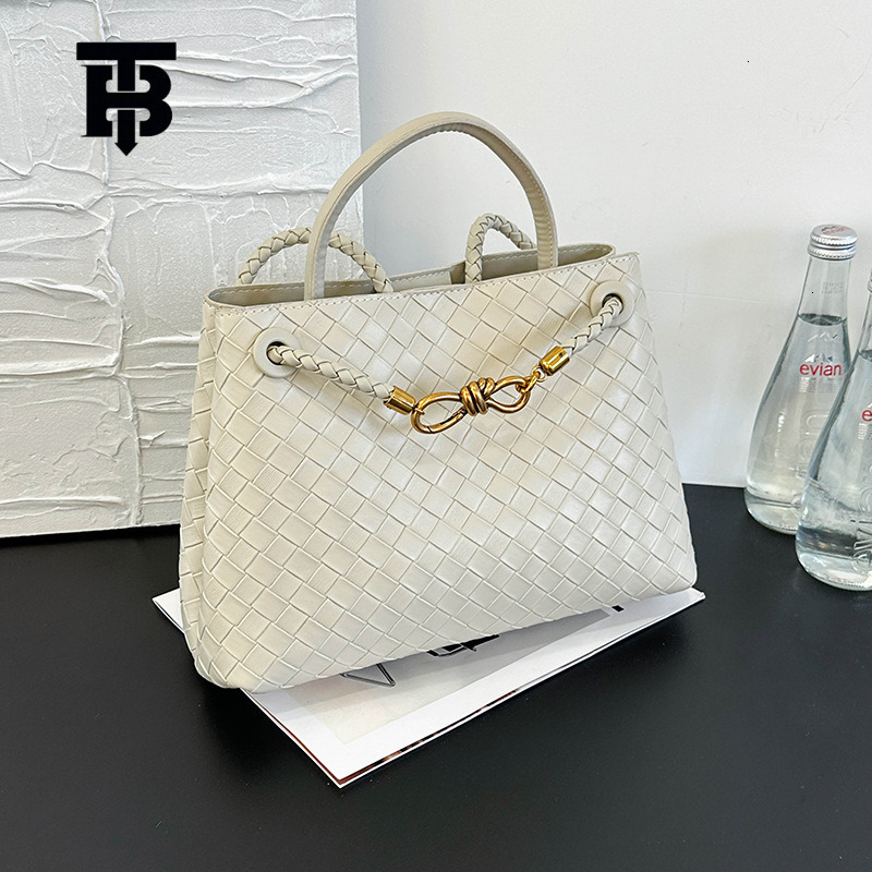 TB BHULAMTE Free Shipping New Designer Women's Bag 2025 Metal Rope Buckle Woven Bag Shoulder Bag Niche High-quality Texture Handbag