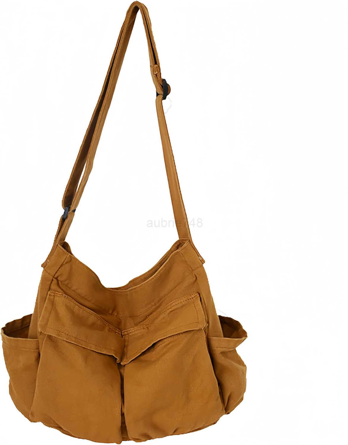 LauthenS Grunge Bag Canvas Hobo Crossbody Shoulder Tote Bag for Women and Men Large Messenger Bag with Multiple PocketsZ250920