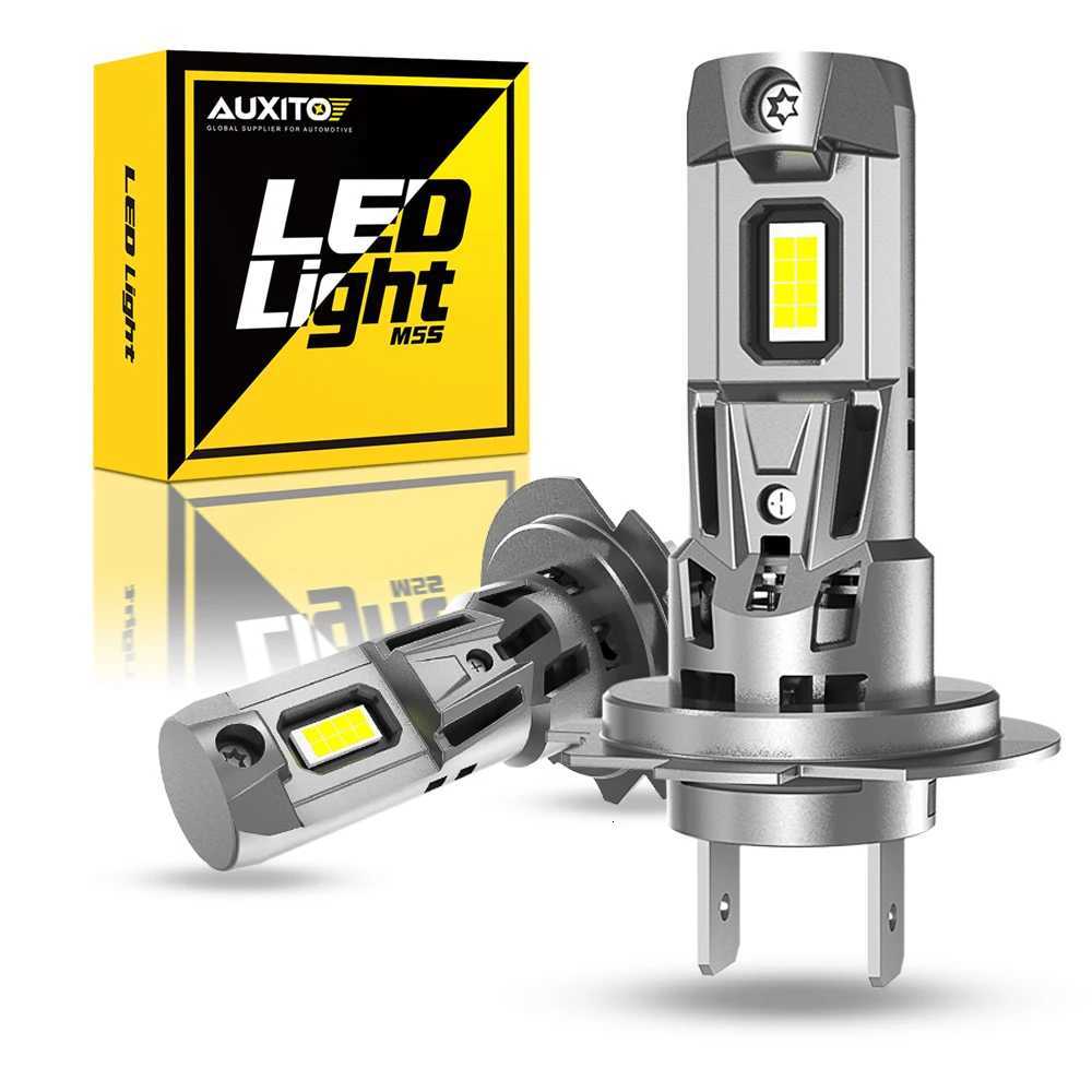 2Pcs AUXITO H7 LED Canbus Error Free Headlight Bulb With Fan 22000LM MINI 360 Lighting H7 CSP LED Chip Headlamp 12V 6500K White X250920