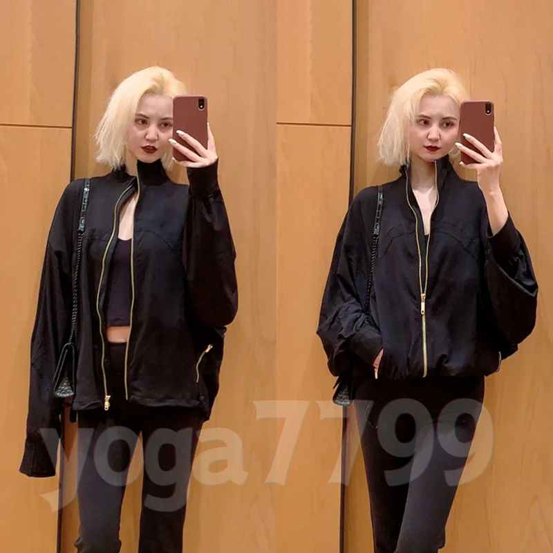 Yoga Jacket Sports Coat Gym Outfits Jacket Womens Jackets Workout Sport Batwing Sleeve Coat Fitness Jackets Quick-Dry Tops Solid Zipper Up Sweatshirt Sportswear