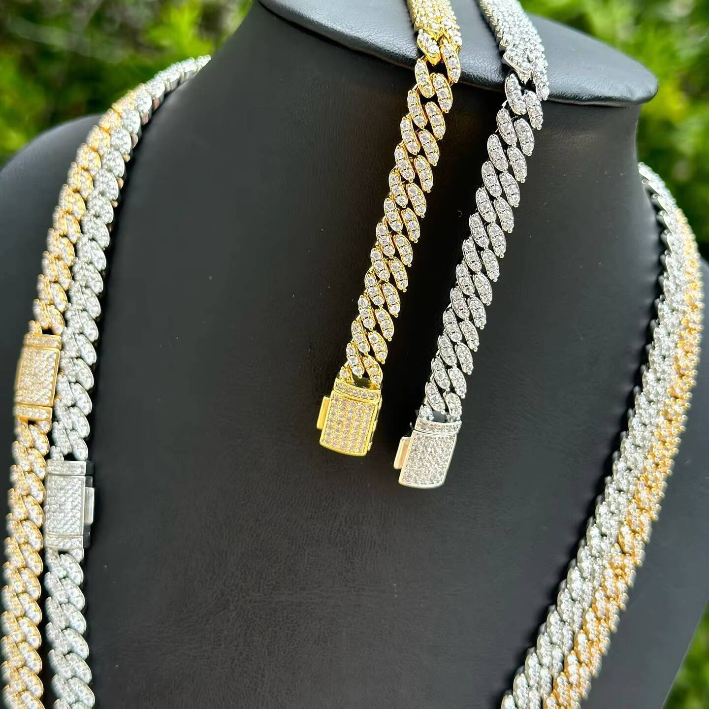 6mm Cuban Link Chain VVS Iced Out Necklace Pass Diamond Tester 925 Silver Hip Hop Moissanite Cuban Chain