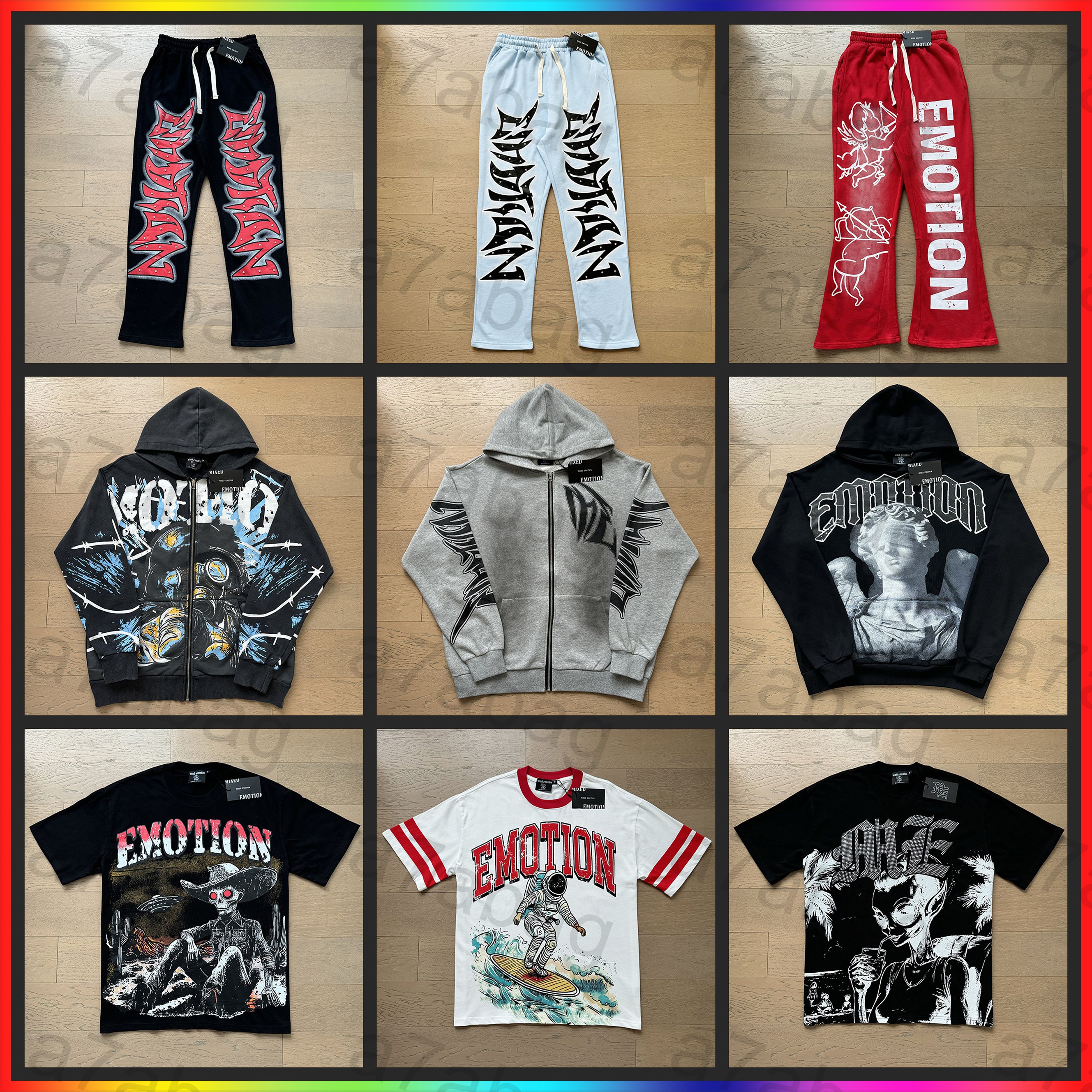 MIXED EMOTION hoodie Designer hoodie high-quality men's and women's hoodies pullovers letter printed zippers long sleeves street fashion tracksuit 01