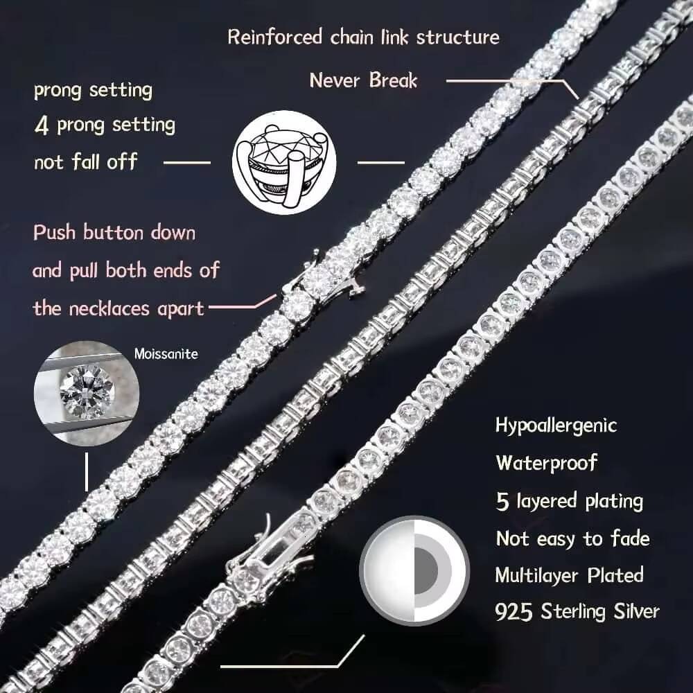 Exclusive Customized Trend Design 925 Sterling Silver VVS Moissanite Pendant with Starry Night Hip Style Cuban Chain Necklace