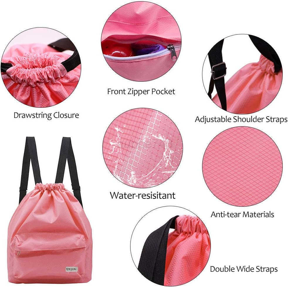 Dry Wet Separated Swimming Bag Portable Drawstring Backpack Waterproof Gym Sports Pool Beach Gear BagZ250920