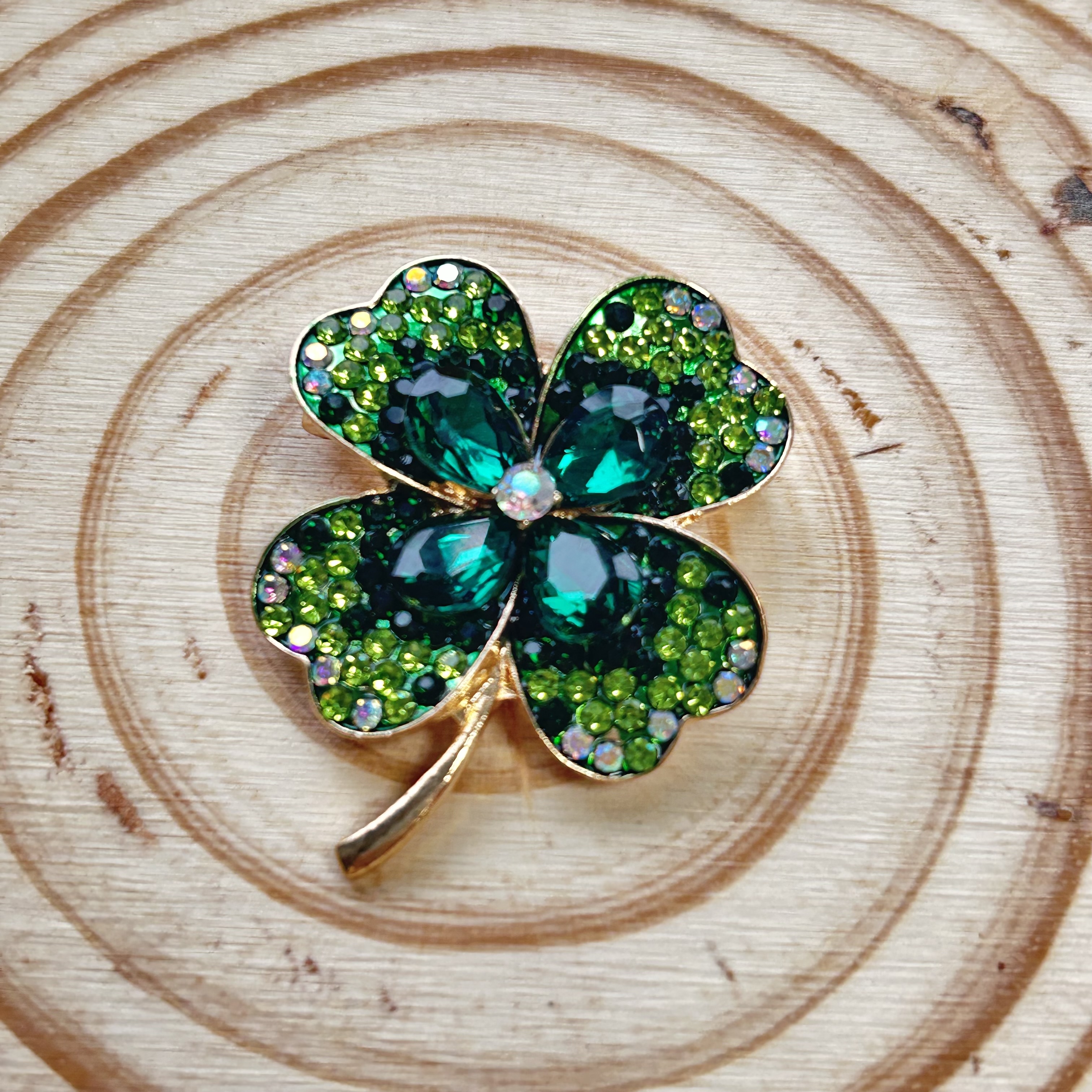 Trendy Rhinestone Exquisite Small Four-leaf Clover Chinese Style Brooches for Women Luxury Designer Jewelry Luxury Temperament Niche High-end Brooch A