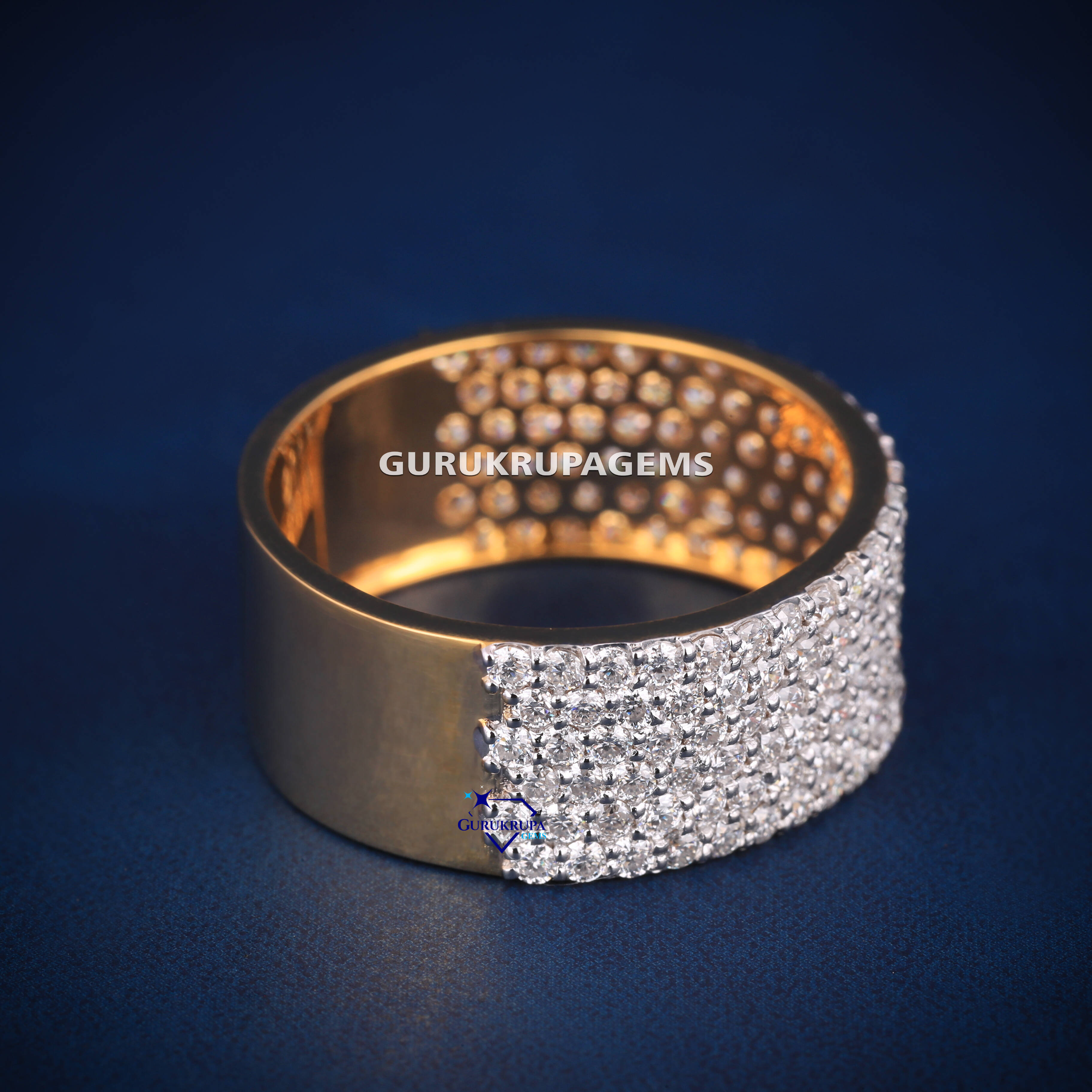Mens VVS Moissanite Band Ring 925 Silver IcedOut Full Pave Diamond Design Hip Hop Bling Wedding Fashion Jewelry