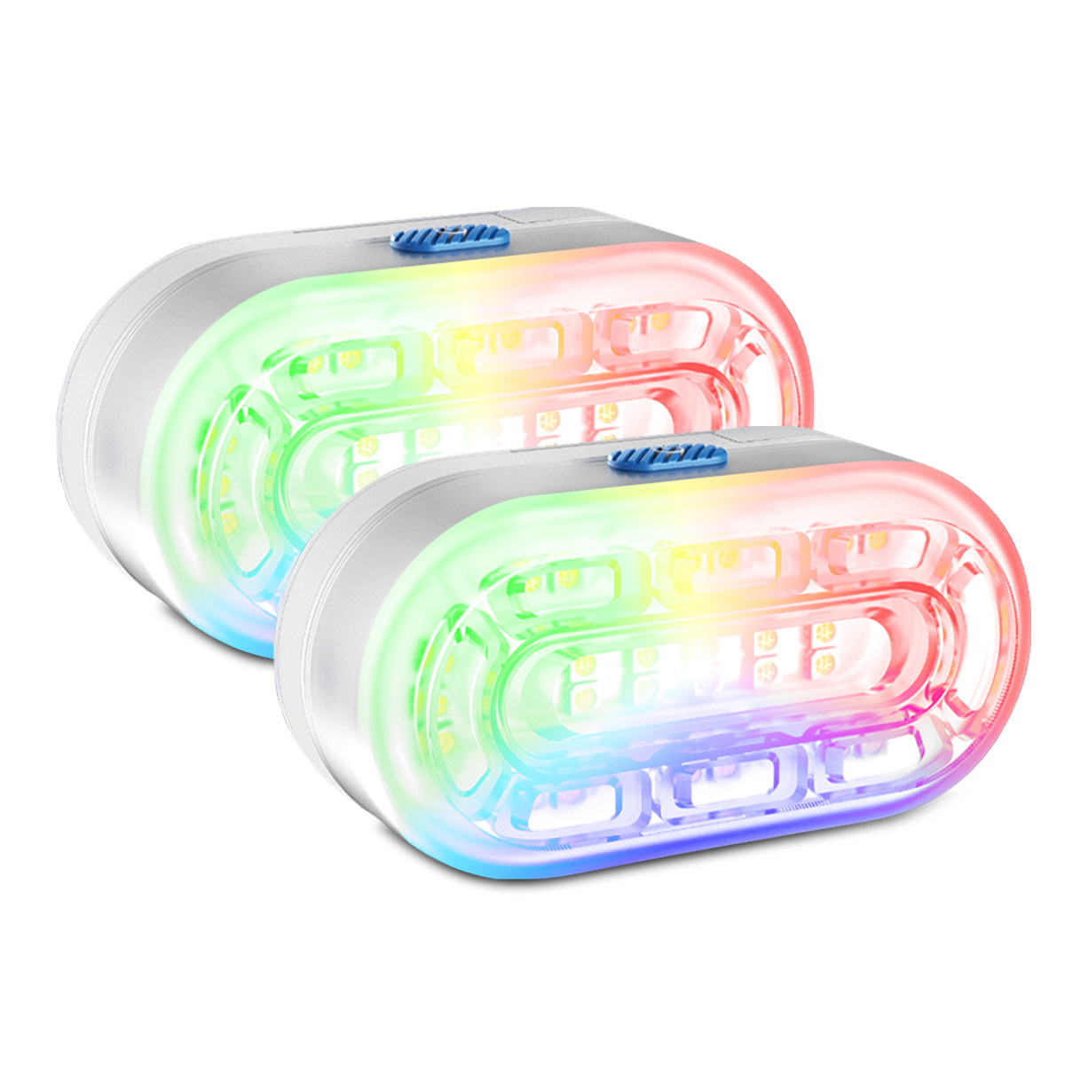 IP68 USB Rechargeable Pool Light with 21 LEDs, Magnetic & Suction Cup Installation, 50 Hours Runtime RGB LED Strip Light for Pool Party Outdoor Decora