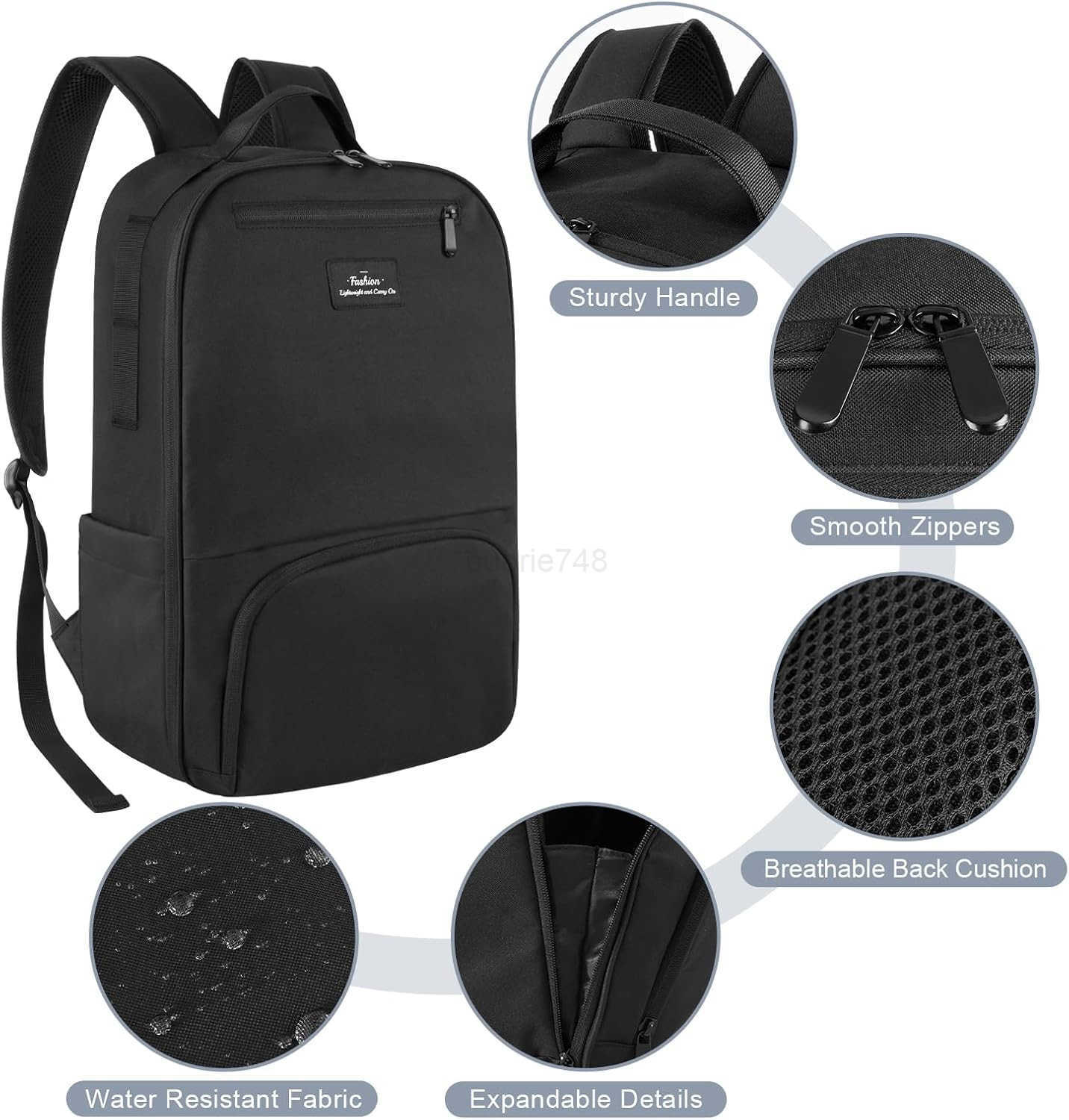 Mens Work Backpack Black Backpack for Men Women Bookbag for Men Book Bag for School Teens Travel Laptop Backpack Fits 156 Inch Notebook Water Resistan