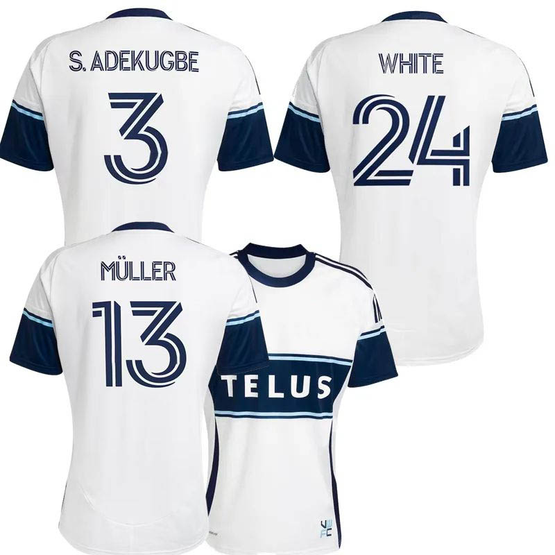 MULLER SCHONLAU 2025 2026 VANCOUVER Soccer Jerseys WHITE S.ADEKUGBE NELSON AHMED GAULD SABBI CUBAS BERHALTER VITE WHITECAPS football men kids shirt