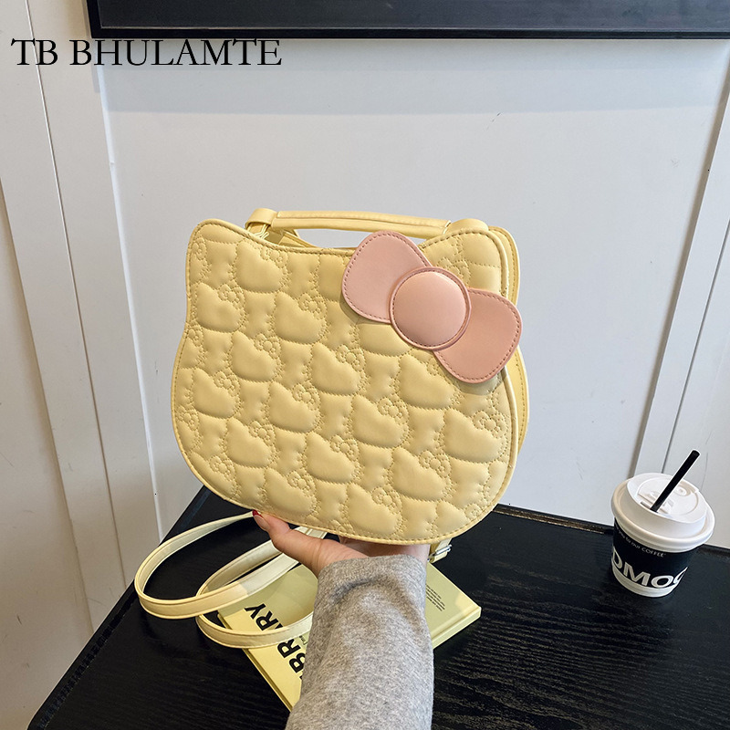 TB BHULAMTE Cute Bow Tie Embossed Women's Backpack Designer Luxurious Diamond Grid Single Shoulder Crossbody Bag Fashion New Cute Student Bag Tra