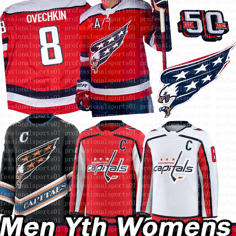 Capitals Jersey Alex Ovechkin Jersey Strome T.J. Oshie Tom Wilson Nicklas Backstrom Charlie Lindgren Logan Thompson Jaromir Jagr Washiington Hockey Jerseys 66