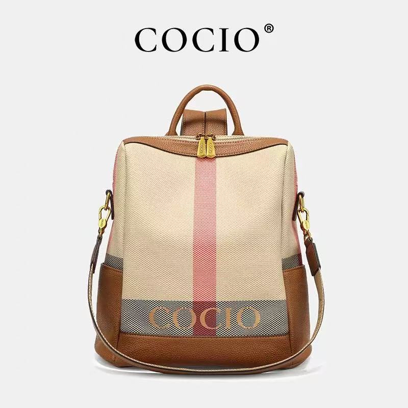 COCIO designer Shoulder Bags New Handheld Solid Color High Quality Womens Genuine Leather Lady Bag