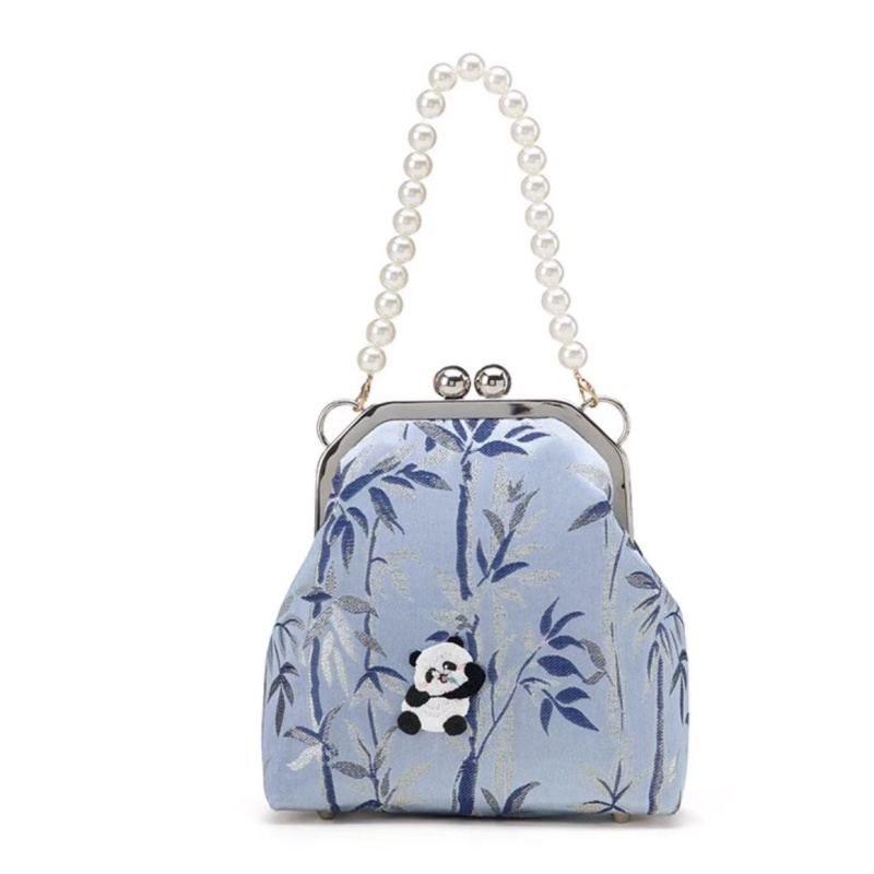 Top Brand High Quality New Style New Style National Trend Xiangyun Silk Genuine Leather Premium Versatile Handbag Small Square Bag New Free Delivery D