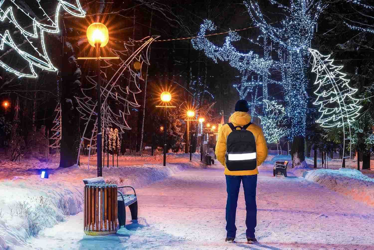 Trail maker Reflective Backpack for School Colorful Backpack with Reflector Strips Side Pocket Padded StrapsZ250920