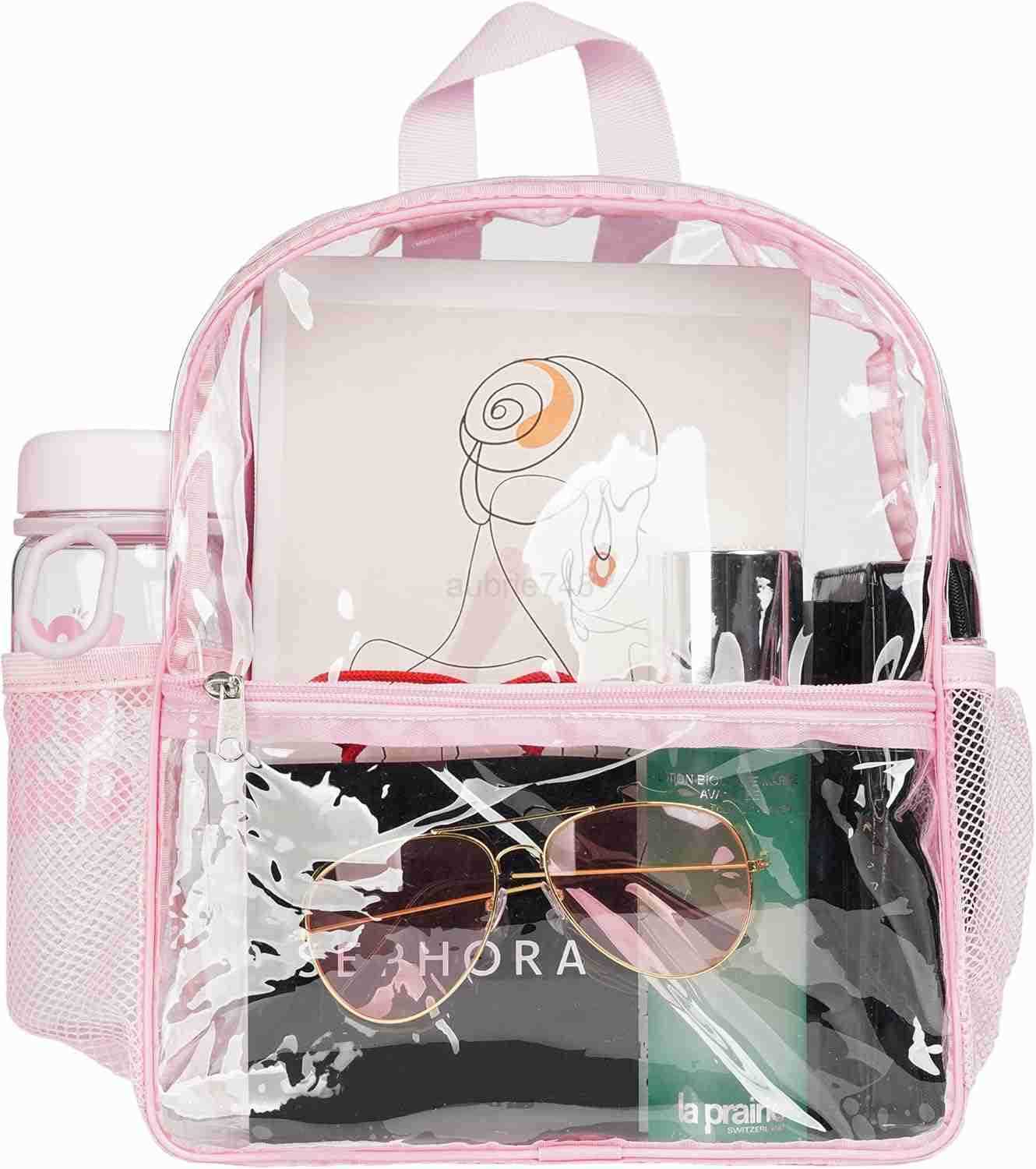 Clear Backpack for Stadium Events 12x6x12 bag clear bag for stadium events for Sport Concerts Festival GreyZ250920