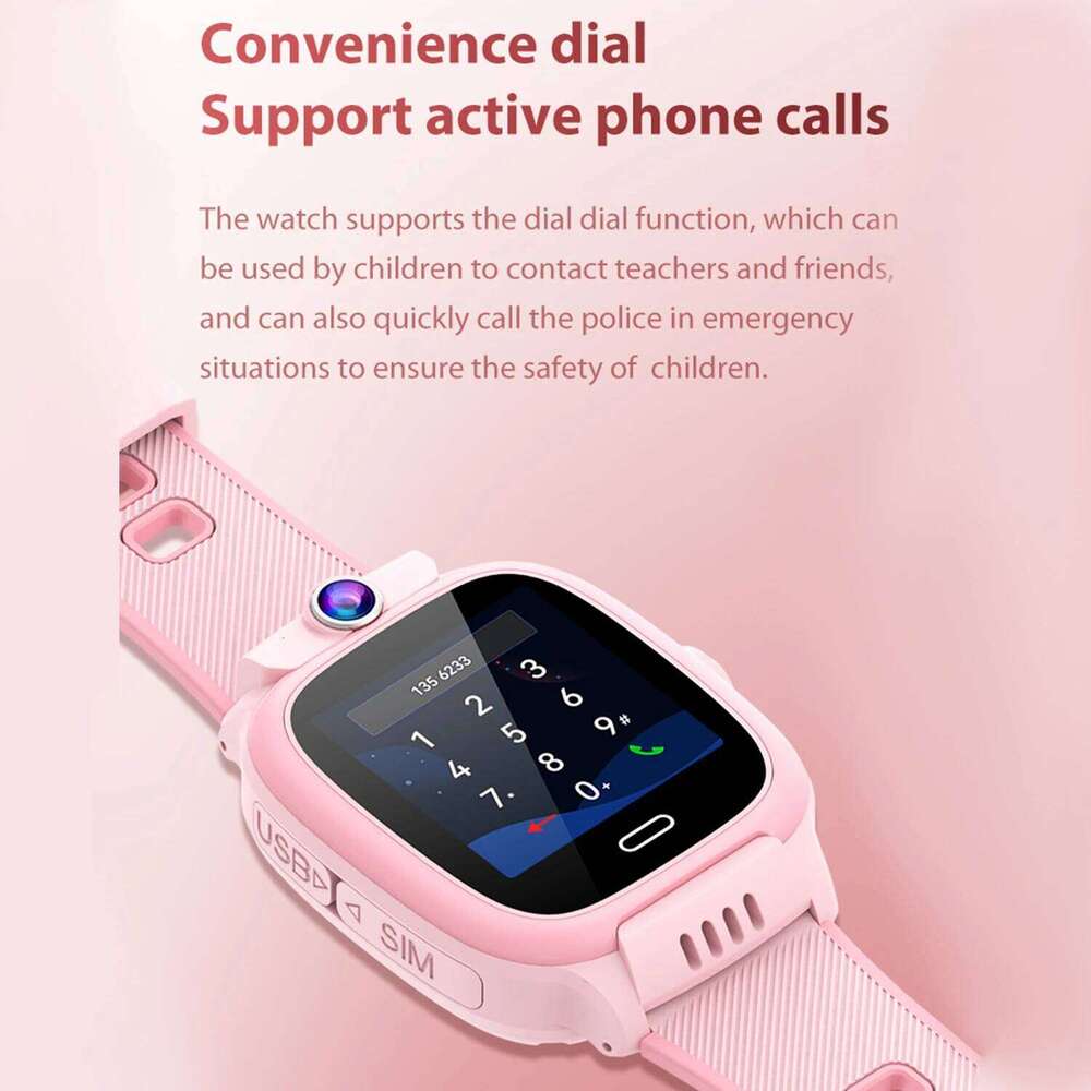 2025 Children 1.44 Inch Video Call Watch SOS Kids WIFI Location Phone Watches Waterproof Calculator Student 4G Smart Watch