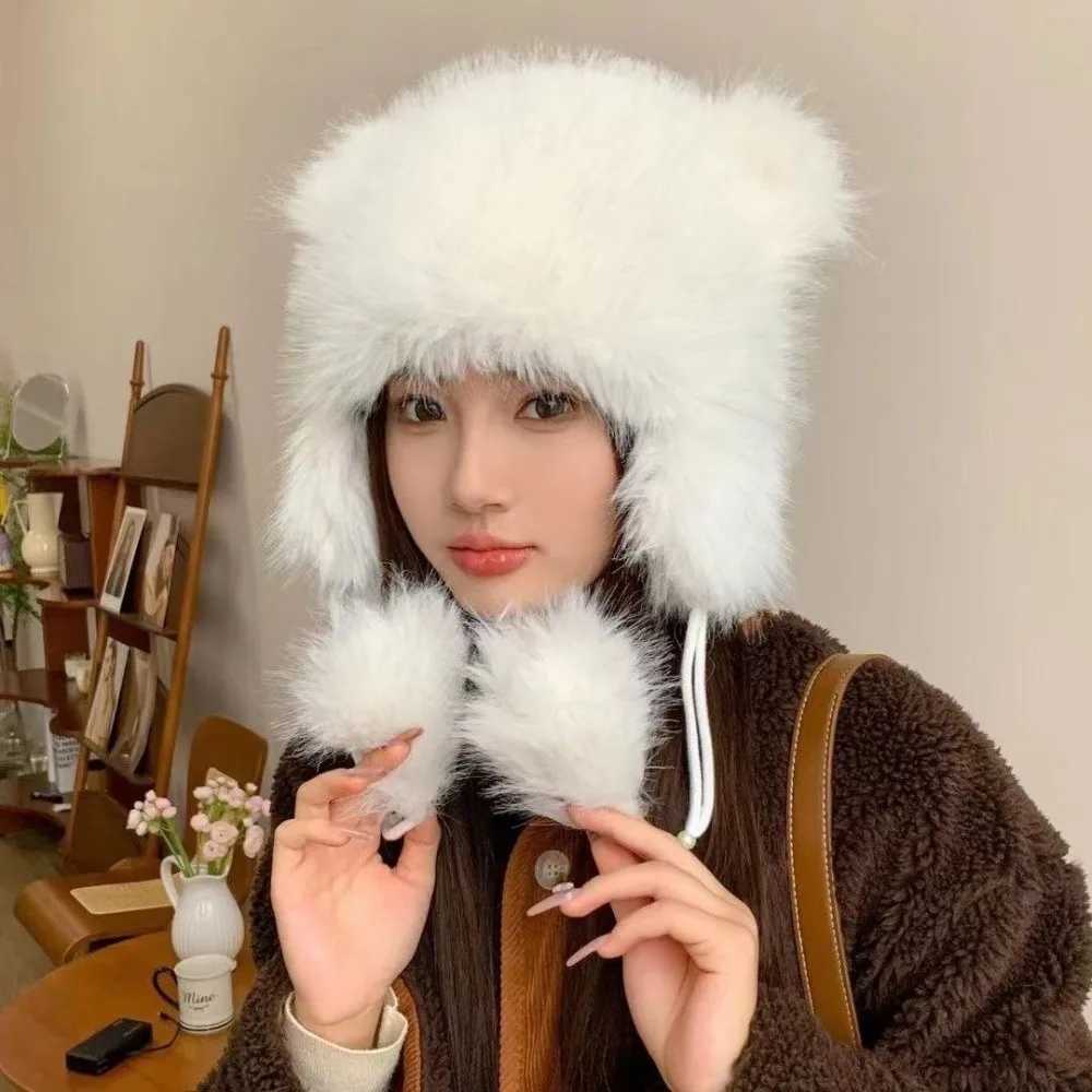 New P Warm Hat Warm Fluffy Fur Pr C Coldproof Windproof Ear Protection Hat for Outdoor Cycling Skiing Y250920