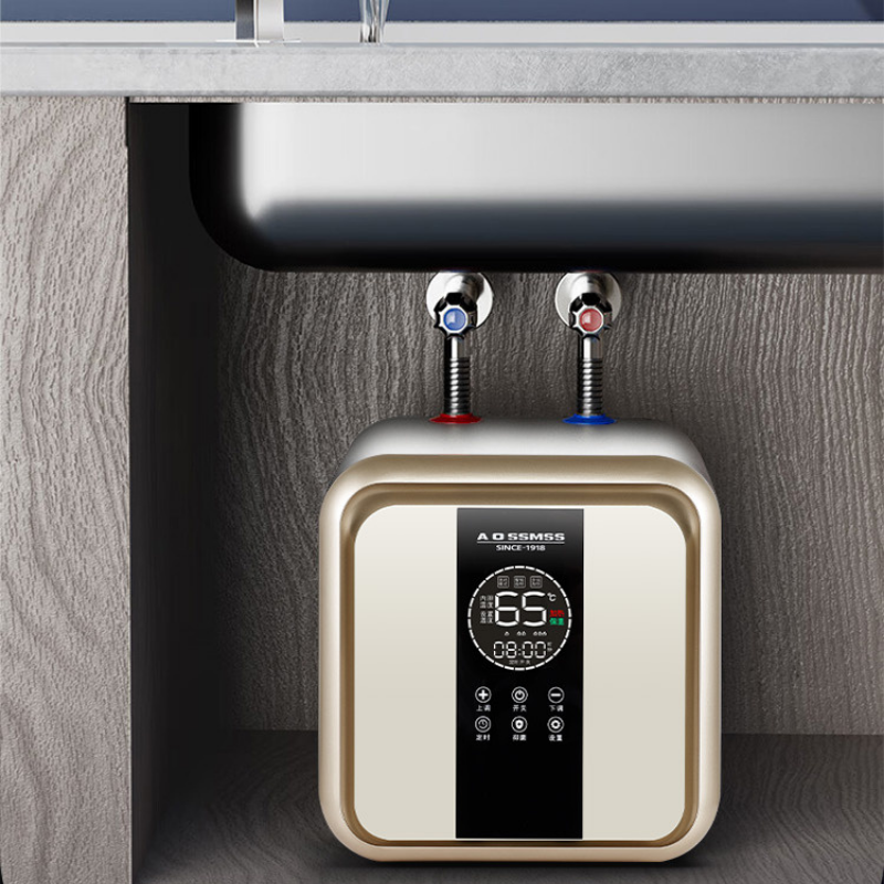 8L Digital Display Electric Water Heater, ABS Shell, Enamel Liner, Multiple Protections, 1500W, 220V, IPx4 Waterproof-HY8-1F