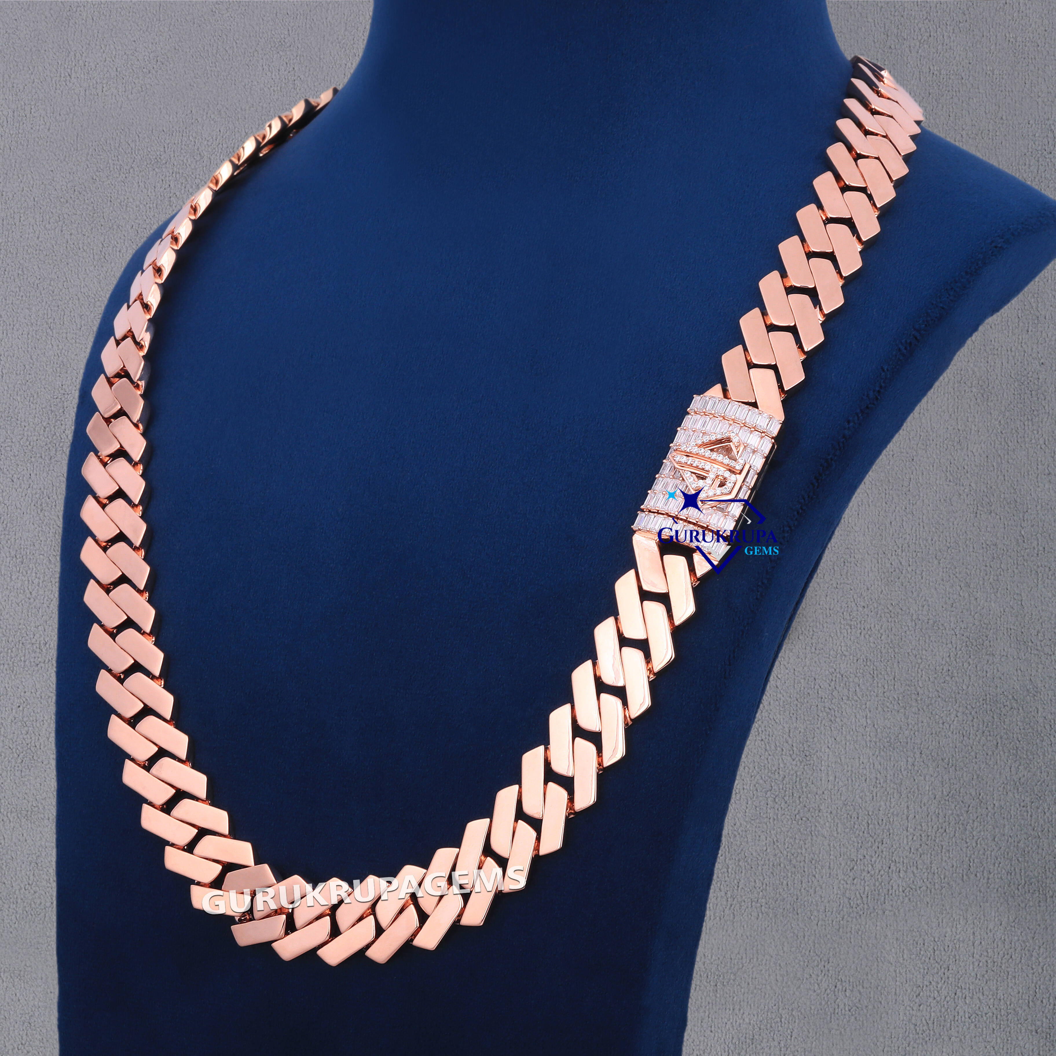 Personalized Lock Hip Hop 925 Sterling Silver 18MM Iced Out VVS Moissanite Baguette Diamond Cuban Link Chain Luxury Bling