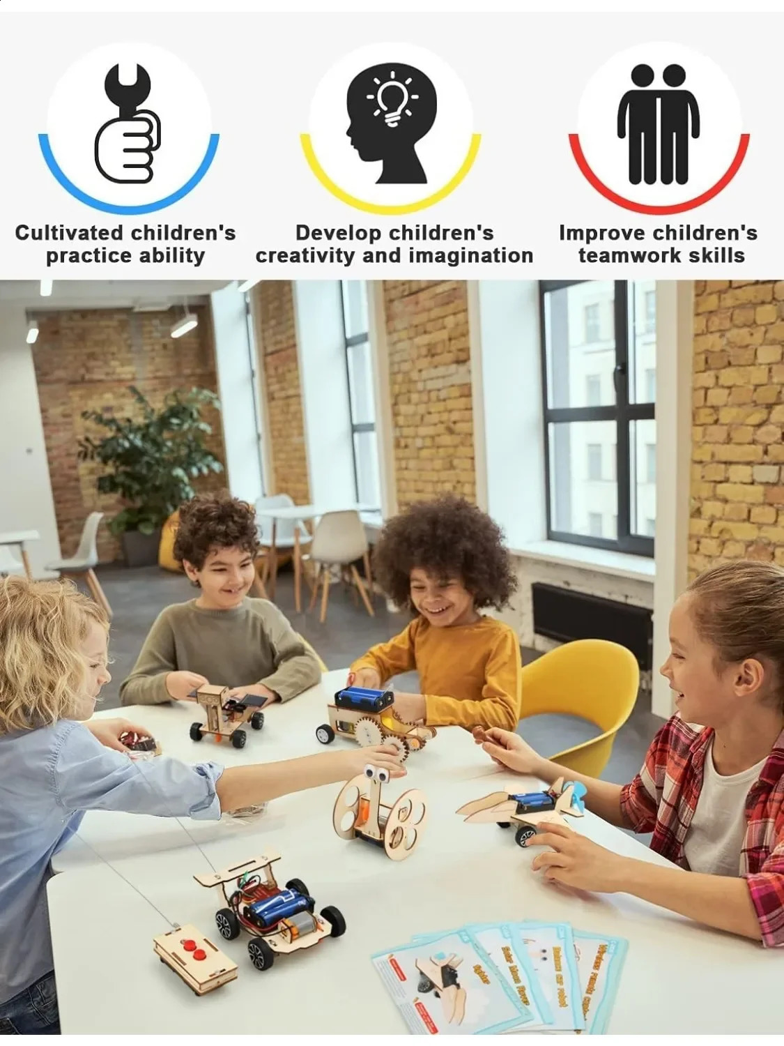 STEM Model Car Kits 3D Wooden Puzzles Toys Educational Science Crafts Kits Toy Wood Building Kit Halloween Gifts for Boys Kids 250919