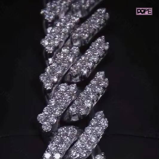 14mm New Arrival Moissanite Bracelet Thick Fully Iced Out Men 925 Sterling Silver Hiphop Moissanite Cuban Bracelet